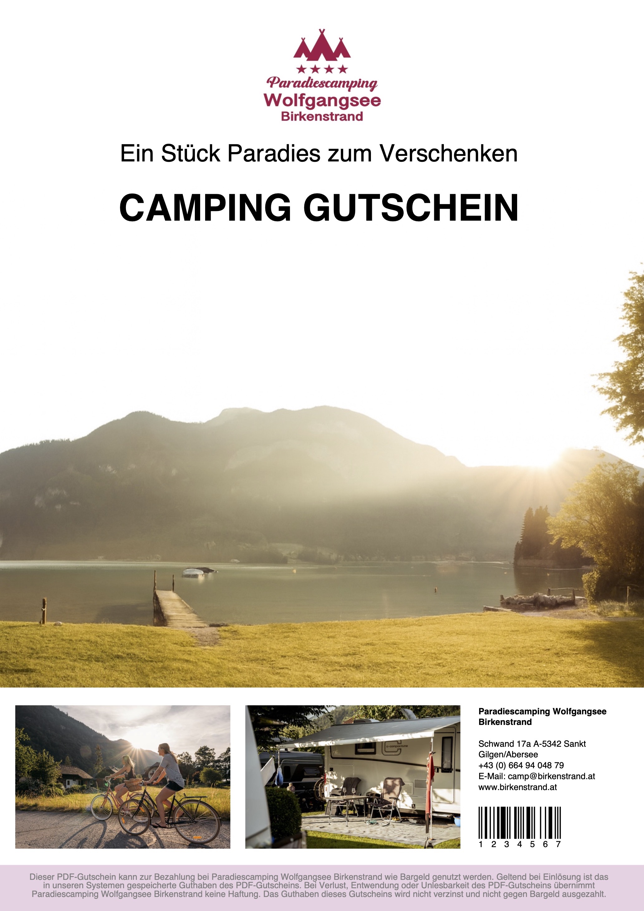 Camping Gutschein Platzhalter