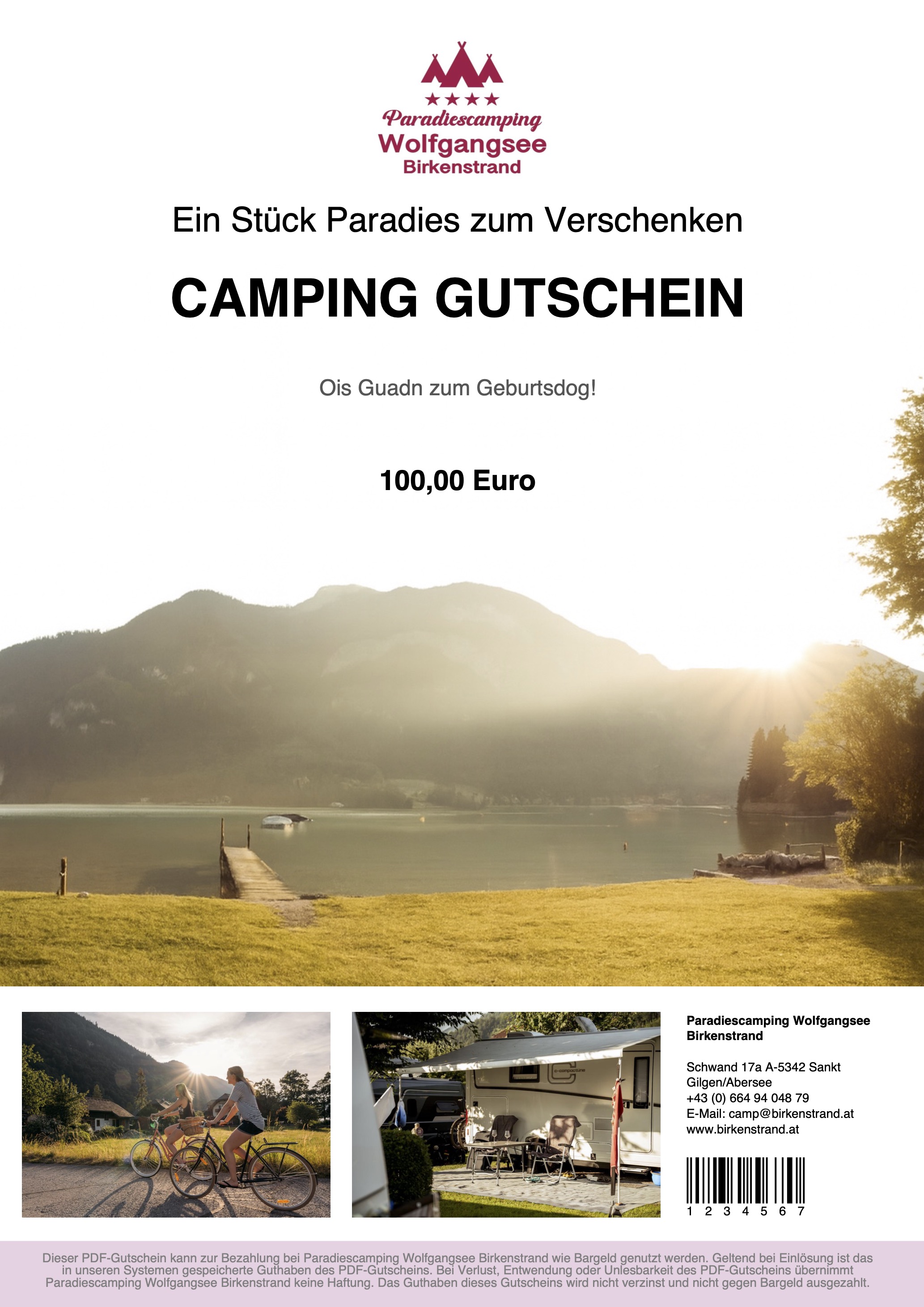 Camping Gutschein Platzhalter